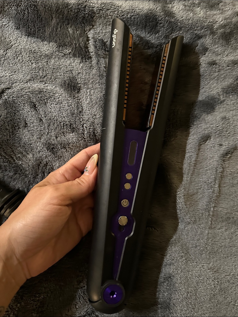 Dyson Black and Purple Flat Iron Hair Straightener